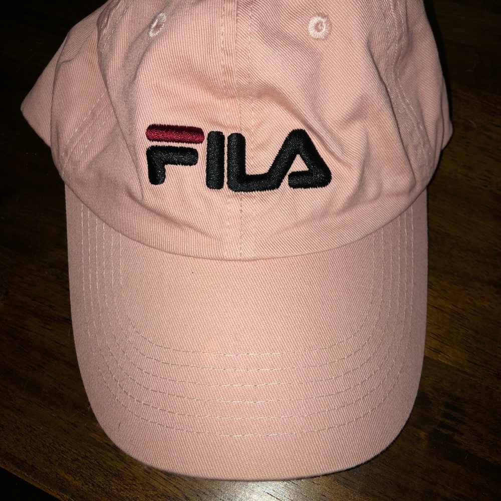 Pink FILA baseball hat